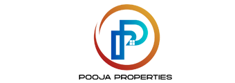 pooja properties brand logo | mariox software digital marketing company in noida
